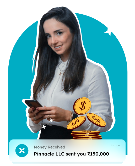 Business manager with phone